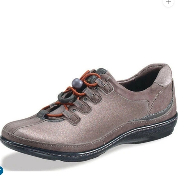 Aetrex berries sneaker shoe womens 8 leather suede  fabric outdoor hiking camp - Picture 1 of 10